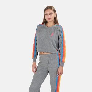 Aviator Nation Cropped Bolt Sweatshirt